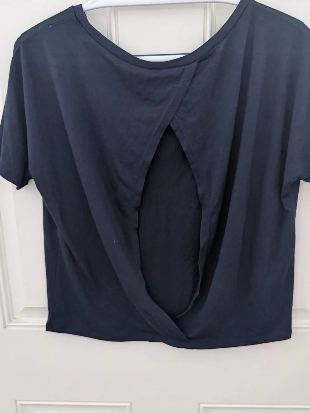 Alo Yoga Split Back Tee M | Navy Blue